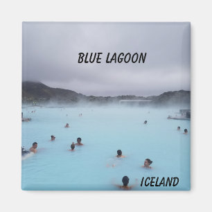 Imán azul de Islandia de la laguna