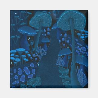 Imán Azul de la Marina de Fantasía Mushroom oscuro