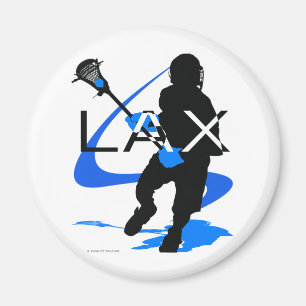 Imán Azul de LAX de los muchachos de LaCrosse