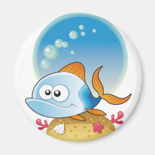 Imán azul de los pescados