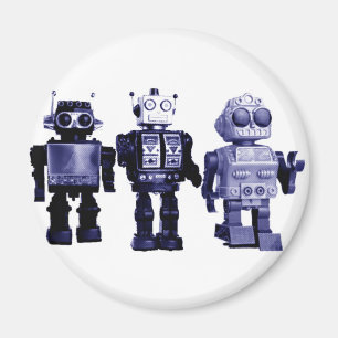 imán azul de los robots