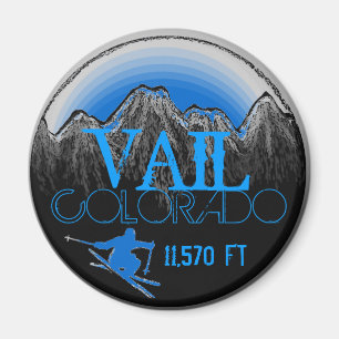 imán azul de montaña Vail Colorado