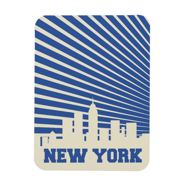 Imán Azul de Nueva York (Vertical)