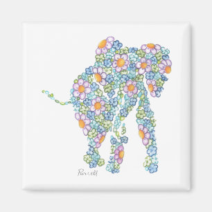 Imán azul del elefante