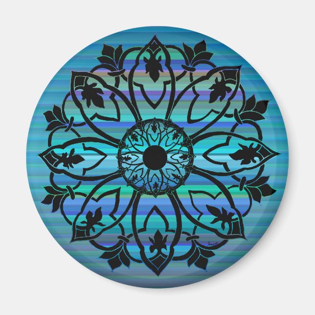 Imán azul del panel de validación (Frente)