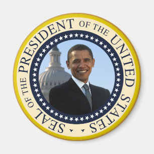 Imán Azul del sello de Obama