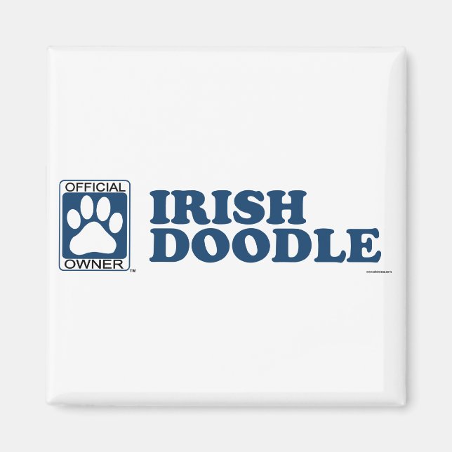 Imán Azul Doodle irlandés (Frente)