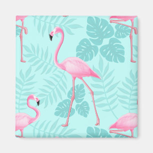 Imán Azul Flamingo Vintage