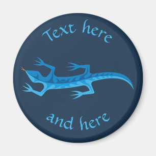 Imán Azul lagarto tribal