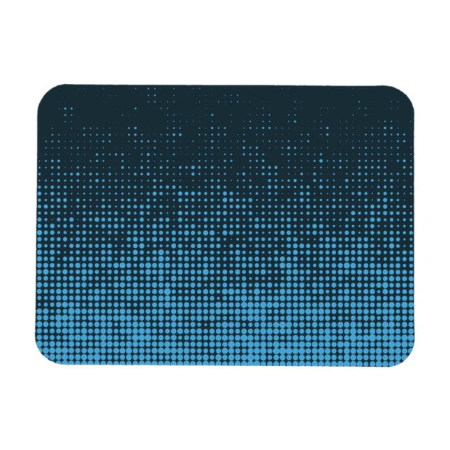 Imán Azul, moderno, retro, fresco, moderno patrón de pu (Horizontal)