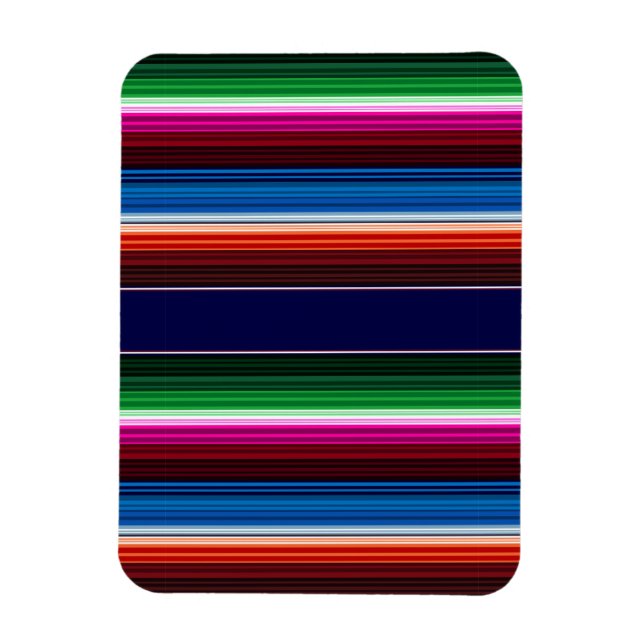Imán Azul, Naranja, rosado caliente, sarape verde mexic (Vertical)