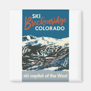 Imán Azul Poster de Ski BReckenridge
