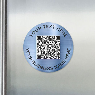 Imán Azul promocional del código QR