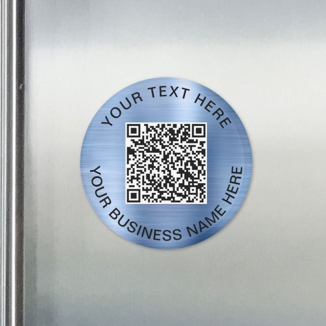 Imán Azul promocional del código QR (Promotional QR Code Blue Magnet)