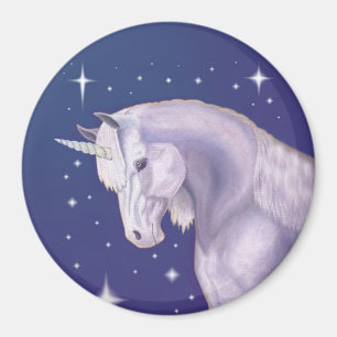 Imán azul unicornio