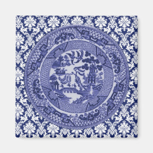 Imán azul v4 del diseño de China del sauce