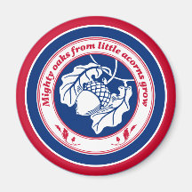 Azul vintage Rojo Blanco Proverbio Roble de maíz A