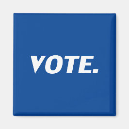 Imán azul "voto", blanco -