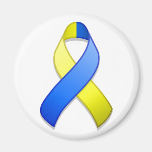 Imán azul y amarillo de la cinta de la conciencia