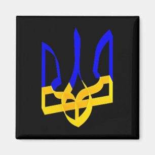Imán Azul Y Amarillo Escudo De Armas De Ucrania Gerhalc