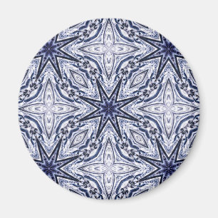 Imán azul y blanco de la elegancia delicada