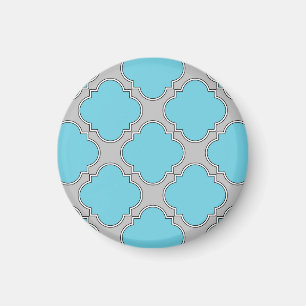 Imán azul y gris de quatrefoil