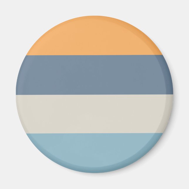 Imán Azul y Naranja a rayas (Frente)