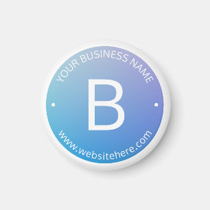 Imán Azul y púrpura degradado con texto editable