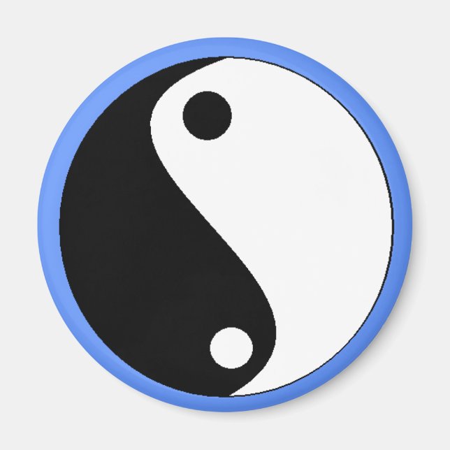 imán azul YIN-YANG - Personalizado (Frente)