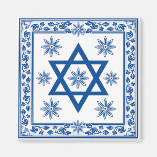 Imán Azulejo cerámico, Azulejo en portugués y judío