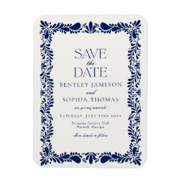 Imán Azulejo de Talavera Azul Fiesta Española Guarda la