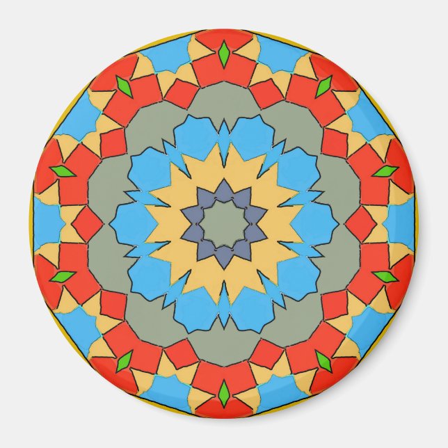 Imán Azulejos españoles en rojos (Frente)