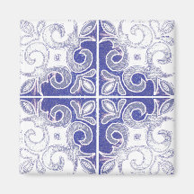 Azulejos portugueses inspiran a Swirl Blue White