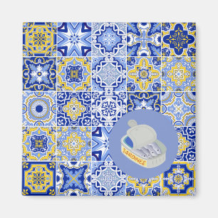 Imán Azulejos portugueses y sardinas