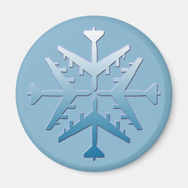 Imán B-52 Snowflake de avión (Frente)