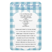 B and B Cinnamon Roll Recipe Magnet