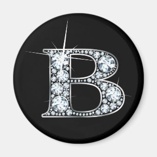 Imán "B" Diamond Bling Magnet