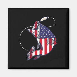Imán B Pesca Pez Bandera Americana Patriótica Cuatro De