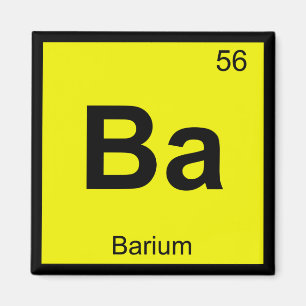 Imán Ba - Símbolo de tabla periódica de química de bari