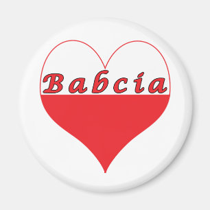 Imán Babcia Corazón Polaco