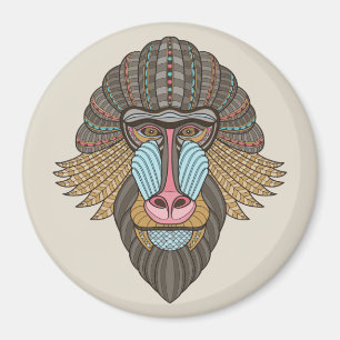 Imán Baboon Magnet ilustrado