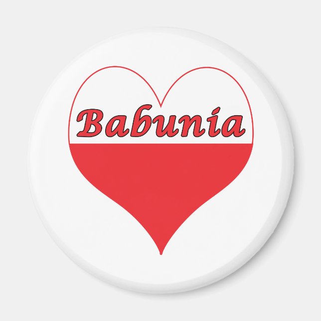 Imán Babunia Corazón Polaco (Frente)