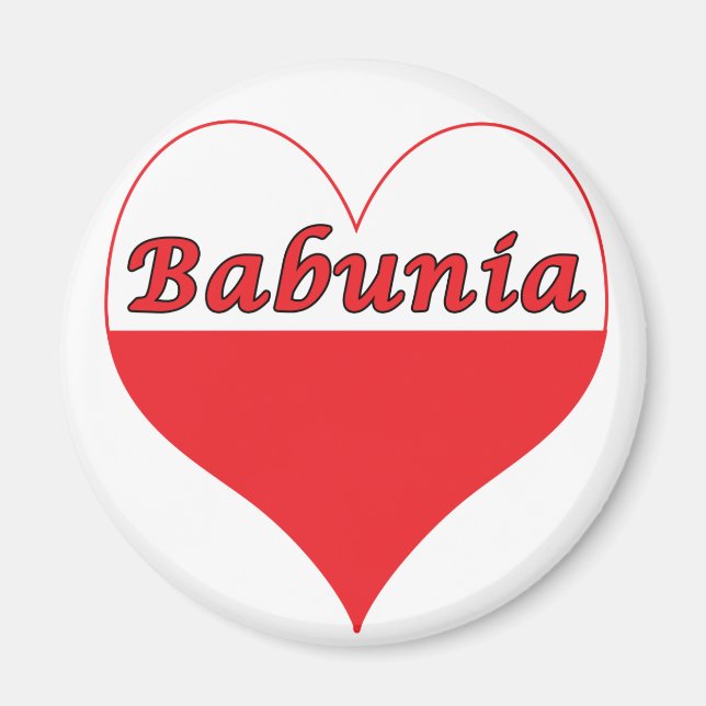 Imán Babunia Corazón Polaco (Frente)