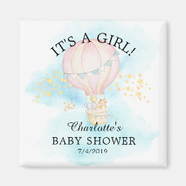 Imán Baby Animals Hot Air Balloon Baby Shower Favor