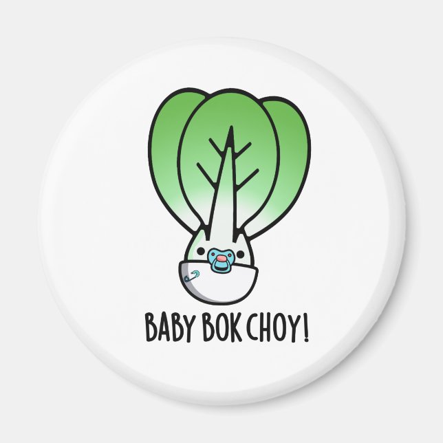 Imán Baby Bok Chow Funny Veggie Pun (Frente)