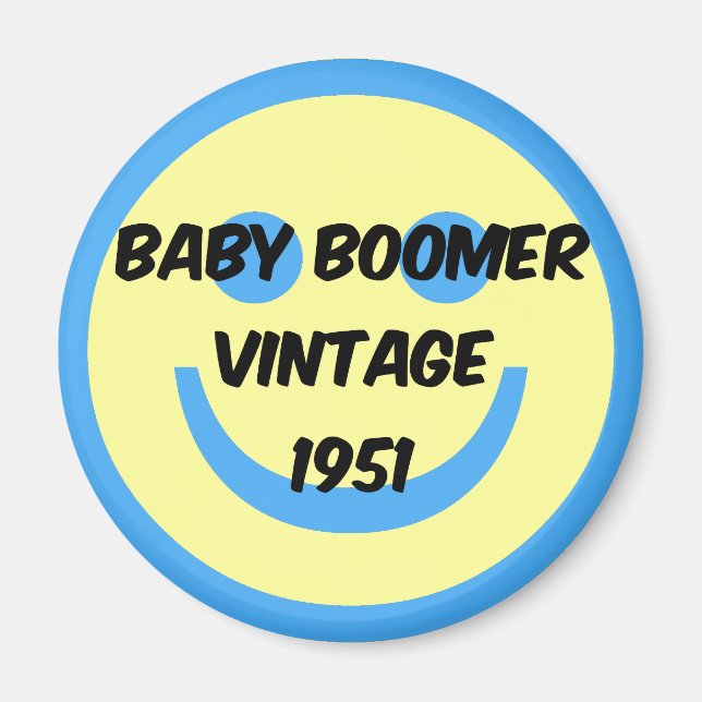 Imán baby boomer 1951 (Frente)