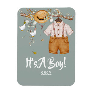 Imán Baby Boy Boho Green Rustic