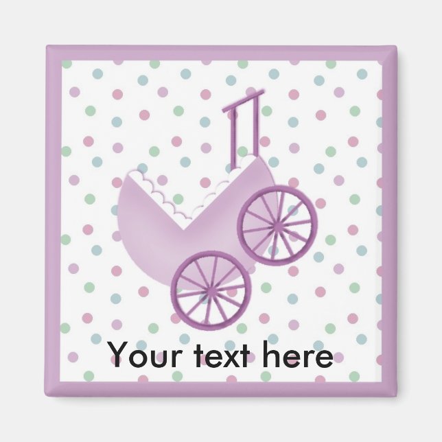Imán Baby Buggy Lavender Magnet (Frente)