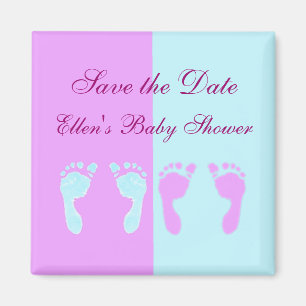 Imán Baby Footprints (Girl/Boy Twins)