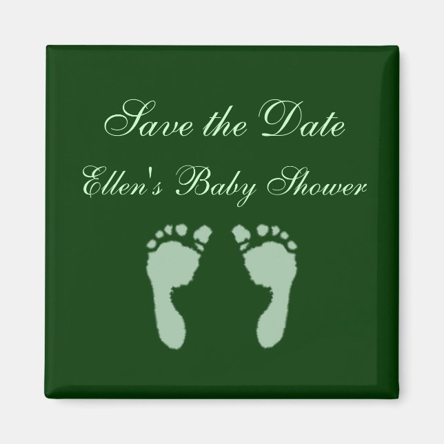 Imán Baby Footprints (Green) (Frente)